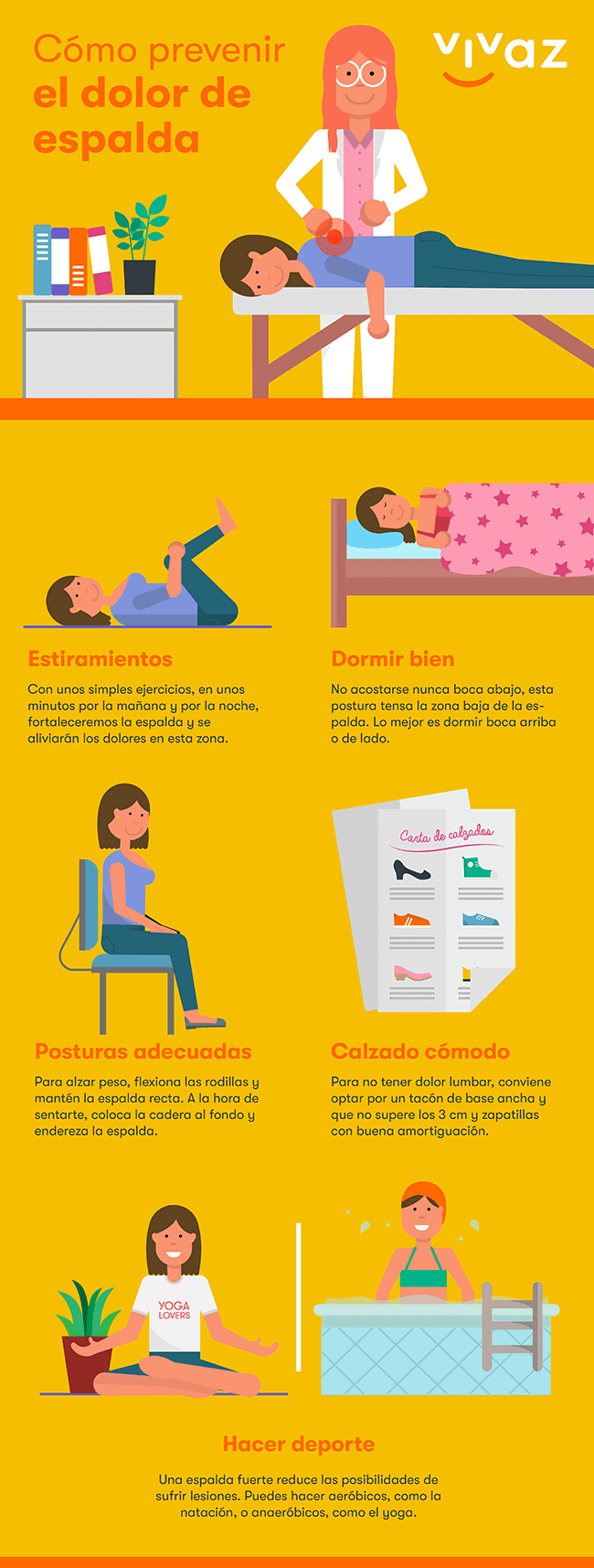 Infografía: Como prevenir el dolor de espalda Infografía: Como prevenir el dolor de espalda